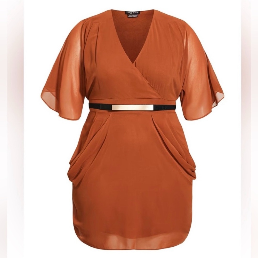 NEW City Chic Faux Wrap Ginger Dress XL (size 22)